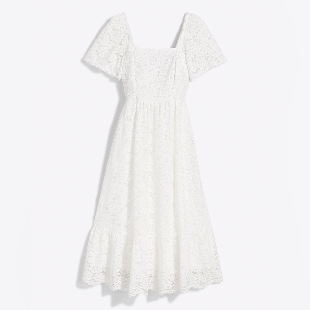 Draper James Short Sleeve Carrie Midi Dress in Lace